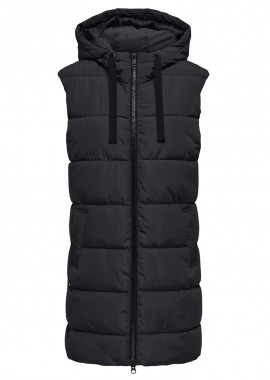 - Αμάνικο puffer μπουφάν σε μαύρο χρώμα