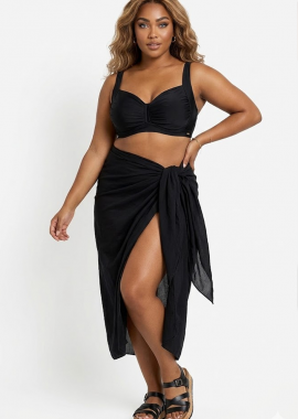 - Bikini top με σούρα plus size