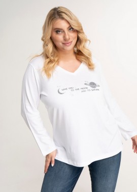 - Μπλούζα με στρας τύπωμα 'Love You