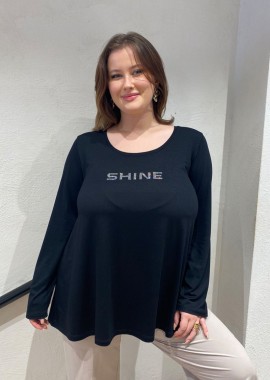 - Μπλούζα με στρας τύπωμα ''Shine
