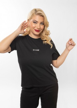 - Μπλούζα με στρας τύπωμα 'Snow