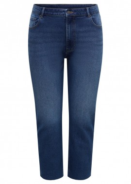 - Jean παντελόνι 7/8 σε denim blue χρώμα