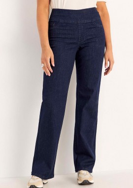 - Τζιν παντελόνι με μπάσκα σε dark denim blue χρώμα