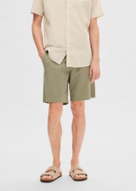 Selected - Selected Ανδρική Chino Βερμούδα 16092256 Vetiver Μπέζ