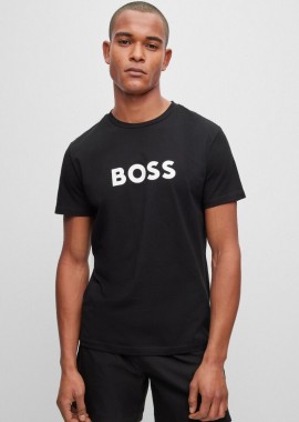Hugo Boss - Hugo Boss Ανδρικό Κοντομάνικο T-Shirt 50491706-001 Μαύρο