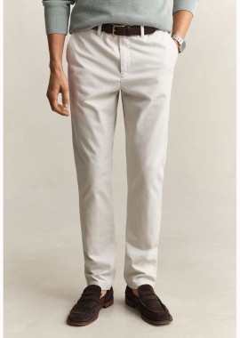 Gant - Gant Ανδρικό Slim Fit Classic Chino Παντελόνι 1501000-214 Αμμου