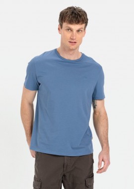 Camel Active - Camel Active Ανδρικό Κοντομάνικο T-Shirt 409745 Μπλέ