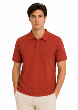 Ocean Shark - OCEAN SHARK Ανδρική Μπλούζα Polo Pique Classic Basic 1026100182 Κόκκινο