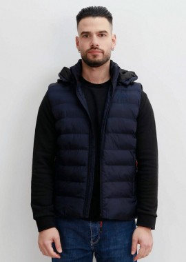 VCODE - VCODE Ανδρικό Puffer Γιλέκο Jacket Σκούρο Μπλέ