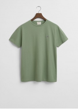 Gant - Gant Ανδρικό Pique Slim Fit Κοντομάνικο T-Shirt 2013033 Πράσινο