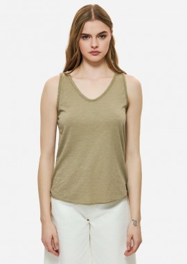 Dirty Laundry - Dirty Laundry Γυναικεία Αμάνικη Μπλούζα με V λαιμόκοψη DLWT000126 Πούρου