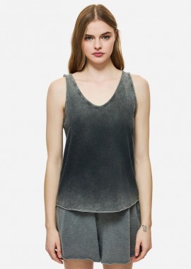 Dirty Laundry - Dirty Laundry Γυναικεία Αμάνικη Μπλούζα με V λαιμόκοψη DLWT000126 Μαύρο