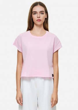 Dirty Laundry - Dirty Laundry Γυναικείo Raw Edges T-Shirt DLWT000147 Ρόζ