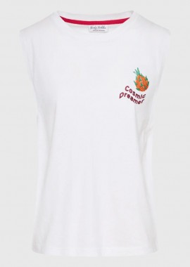 Funky Buddha - Funky Buddha Γυναικείο T-shirt με Graphic Frame FBL011-117-04 Λευκό