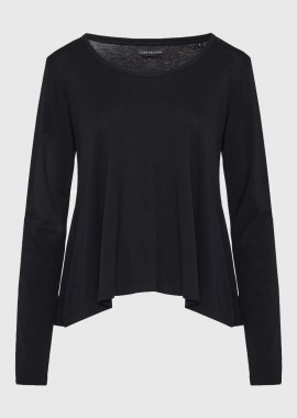 Funky Buddha - Funky Buddha Γυναικεία μακρυμάνικη μπλούζα FBL012-100-07 Μαύρο