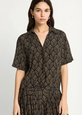Funky Buddha - Funky Buddha Γυναικείο Casual Πουκάμισο FBL013-102-05 Μαύρο