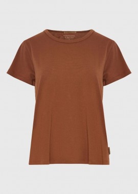 Funky Buddha - Funky Buddha Γυναικείο T-shirt από οργανικό βαμβάκι - The basics collection FBL013-103-04 Καφέ