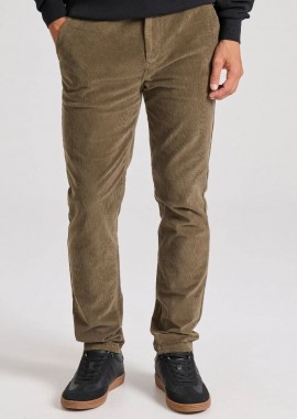Funky Buddha - Funky Buddha Ανδρικό Κοτλέ Chino Παντελόνι FBM010-015-02 Λαδί
