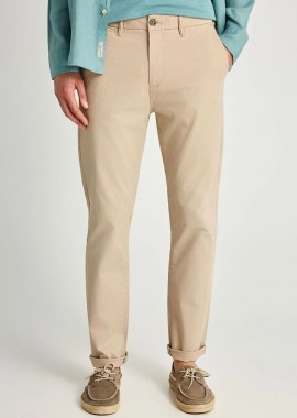 Funky Buddha - Funky Buddha Ανδρικό chino παντελόνι - The essentials FBM013-001-02 Γκρι Μπεζ
