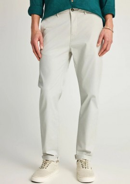 Funky Buddha - Funky Buddha Ανδρικό chino παντελόνι - The essentials FBM013-001-02 Σπασμένο Λευκό