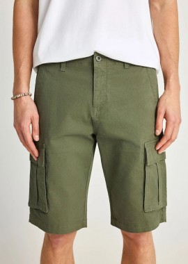 Funky Buddha - Funky Buddha Ανδρική cargo βερμούδα FBM013-002-03 Πράσινο