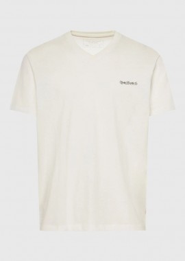 Funky Buddha - Funky Buddha Ανδρικό T-shirt με V λαιμόκοψη - The basics collection FBM013-002-04 Σπασμένο Λευκό