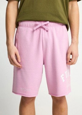 Funky Buddha - Funky Buddha Ανδρική Αθλητική βερμούδα με logo FBM013-051-03 Ρόζ