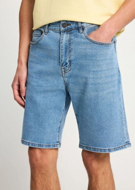 Funky Buddha - Funky Buddha Ανδρική jean slim tapered βερμούδα FBM013-070-03 Μπλέ