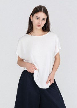 Philosophy - Philosophy Rib Oversized Top BL11806 Σπασμένο Λευκό