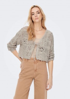 Only - Only Beach Life Γυναικεία πλεκτή Ζακέτα 15257604 Σκούρο Γκρί