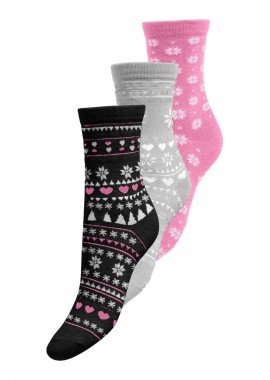 Only - Only Christmas 3-Pack Sock Box 15356160 Bonbon/multi Ρόζ