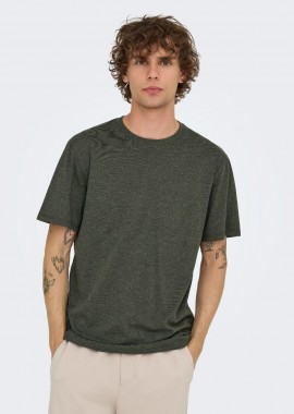 Only and Sons - Only and Sons Max Life Ανδρικό T-Shirt 22025208 Χακί