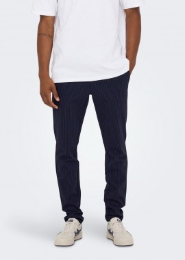 Only and Sons - Only and Sons Mark Ανδρικό Chino Παντελόνι 22013727 Σκούρο Μπλέ