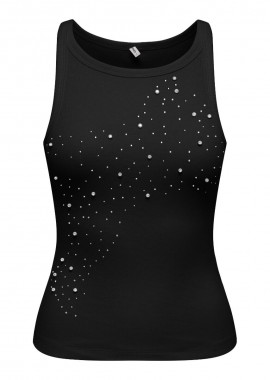 Only - Only Filiz Γυναίκειο Rhinestones Tank Top 15368917 Μαύρο