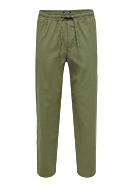 Only and Sons - Only and Sons Sinus Ανδρικό Παντελόνι Loose Fit 22024315 Λαδί