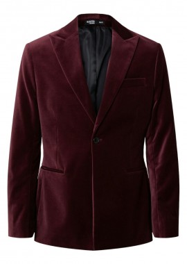 Selected - Selected Hale Ανδρικό Velvet Blazer 16091959 Μπορντώ