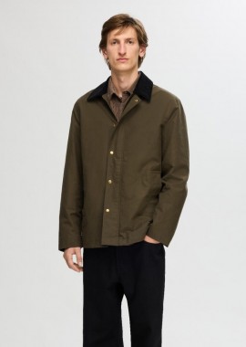 Selected - Selected Walter Waxed Ανδρικό Jacket 16094041 Grape Leaf Πράσινο