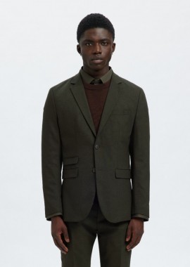 Selected - Selected Neil Slim Fit Σακάκι 16087868 Σκούρο Πράσινο