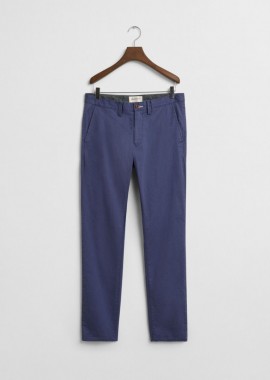 Gant - Gant Slim Fit Twill Chinos 1505221 Σκούρο Μπλέ