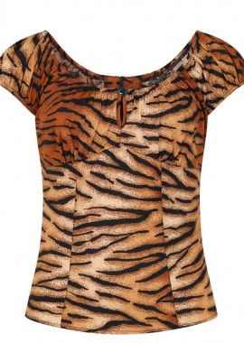 PerfectDress.gr - vintage cotton 50s rockabilly top Tiger lover