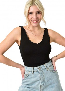 Potre OR - Γυναικείο πλεκτό τοπ Μαύρο 23316