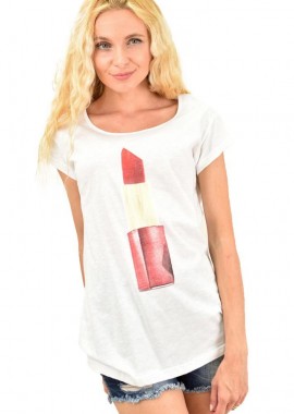 First Woman - T-shirt με τύπωμα Λευκό 1305