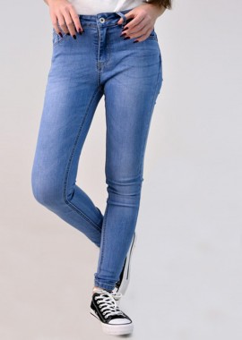 Potre OR - Τζιν παντελόνι skinny με κανονική μέση Μπλε Τζιν 964