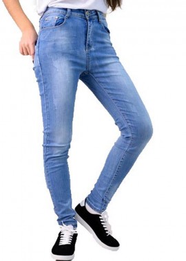 Potre OR - Ψηλόμεσο τζιν skinny blue Μπλε Τζιν 970