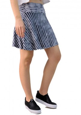 First Woman - Φούστα ριγέ μίνι Γκρι 731