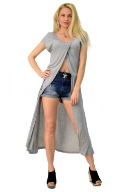 First Woman - Μπλούζα τουνίκ Γκρι 2780