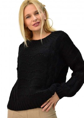 Caroon - Γυναικείο πουλόβερ Μαύρο 5078