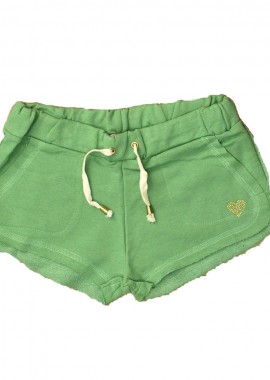 Summer - Γυναικείο σορτσάκι με σχέδιο καρδιά φούτερ Πράσινο 8614