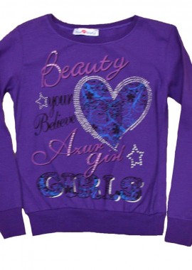 Summer - Γυναικεία μακρυμάνικη μπλούζα Μωβ 8587