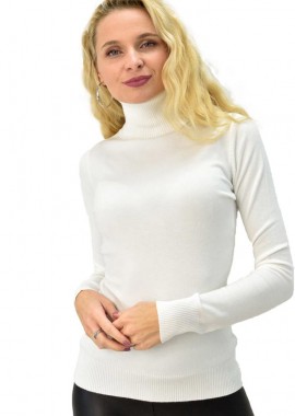 Potre OR - Γυναικεία εφαρμοστή μπλούζα ζιβάγκο Εκρού 9314